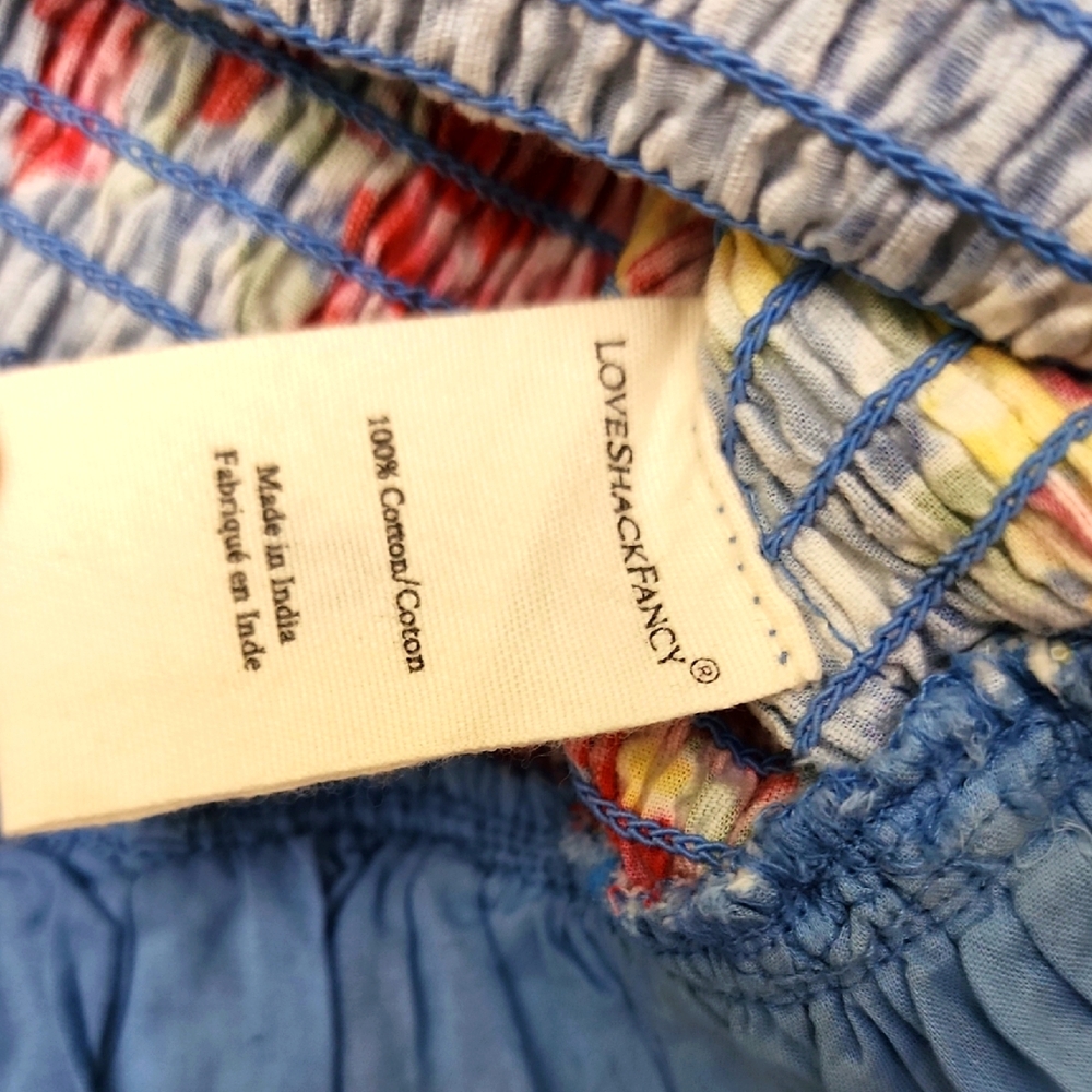 Loveshackfancy ๐ Sonora Smocked Floral Blue Ruffle Dress S - Picture 11 of 16